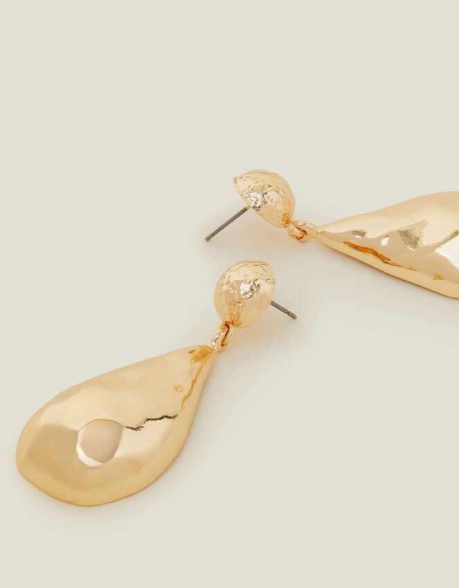 accessorize Large Hammered Teardrop Earrings