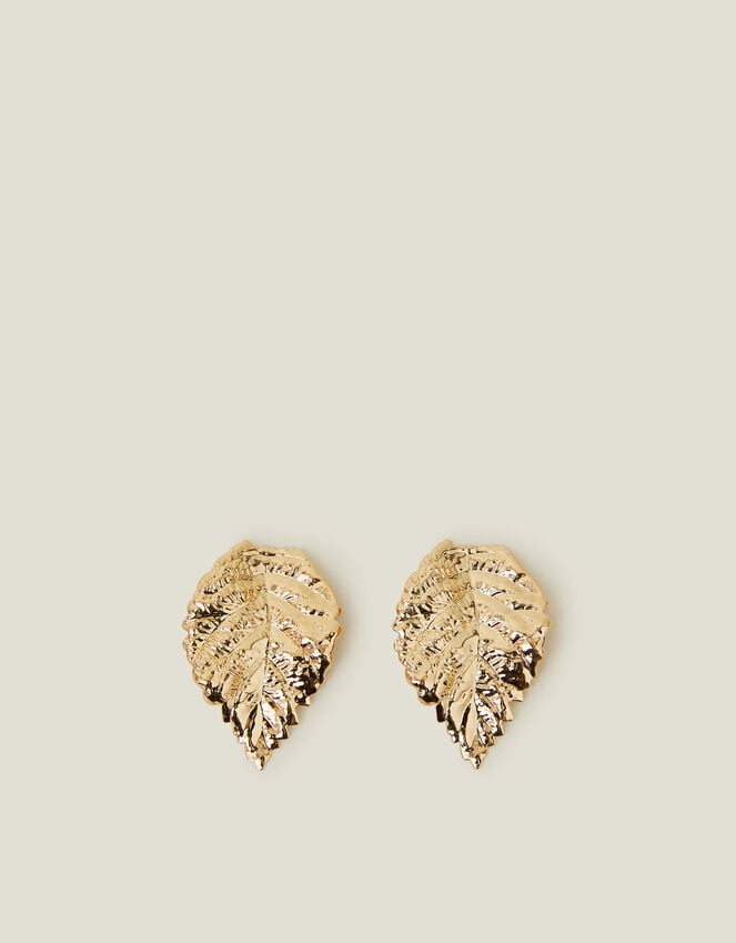 Accessorize Large Leaf Stud Earrings