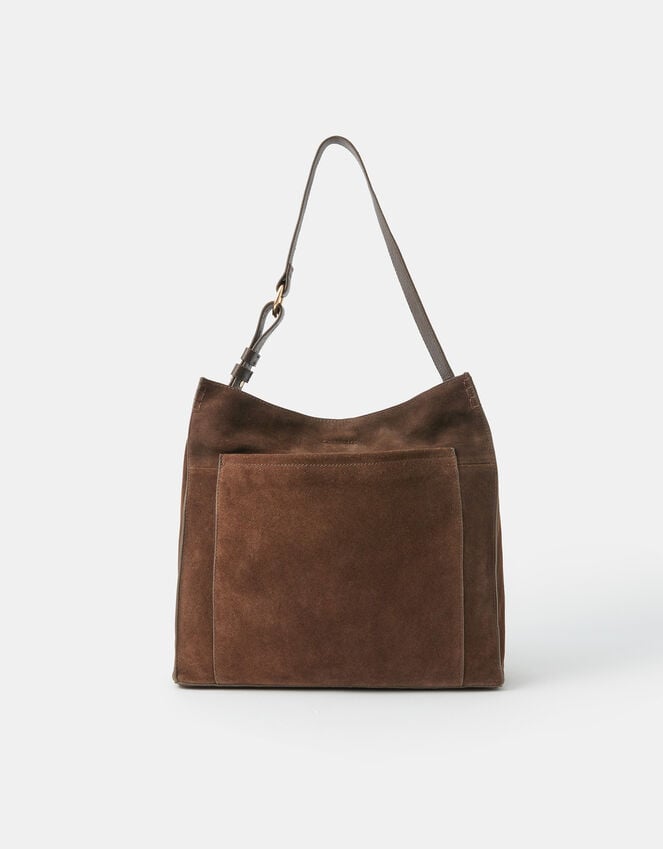 Accessorize Large Pocket Suede Shoulder Bag
