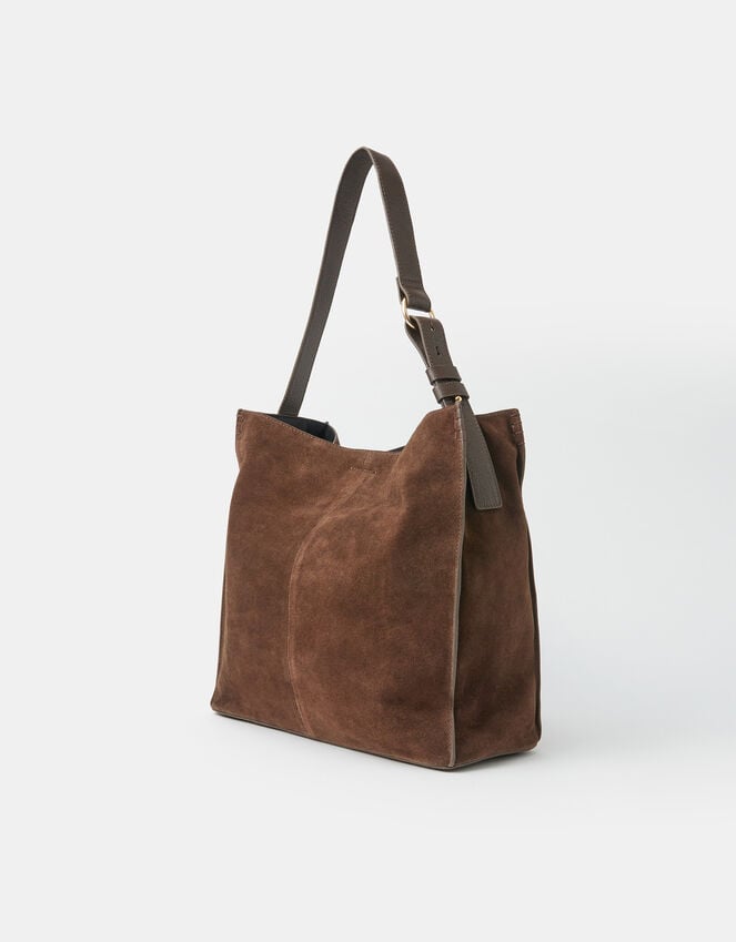 Accessorize Large Pocket Suede Shoulder Bag