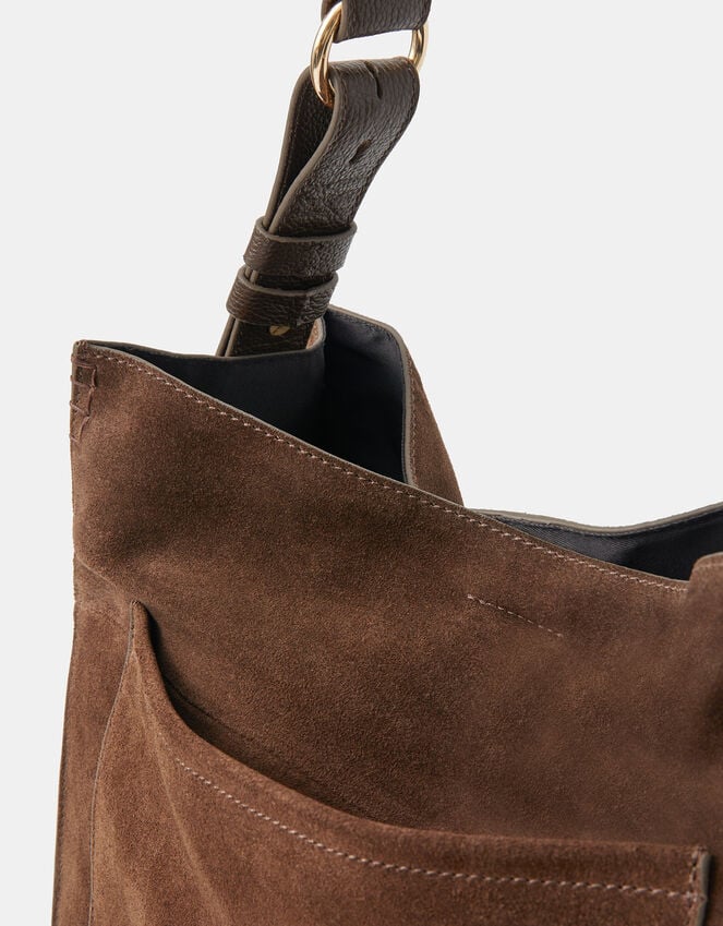 Accessorize Large Pocket Suede Shoulder Bag