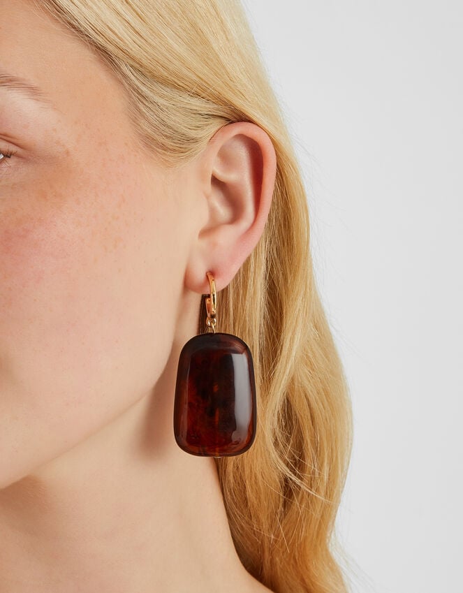 Accessorize Large Resin Hoop Drop Earrings