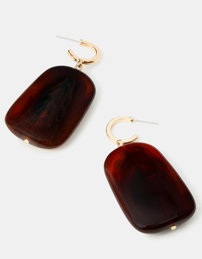 accessorize Large Resin Hoop Drop Earrings