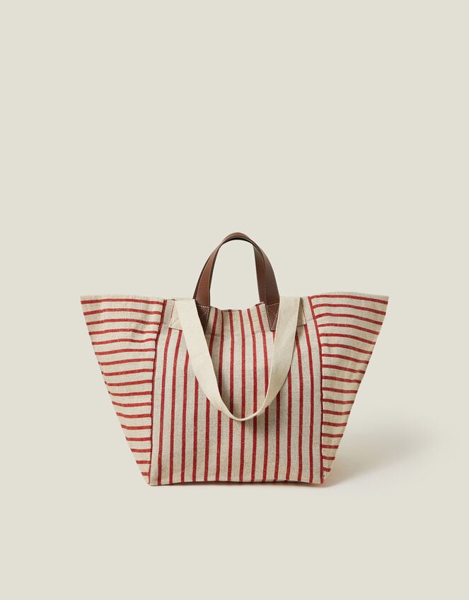accessorize Large Stripe Canvas Tote Bag