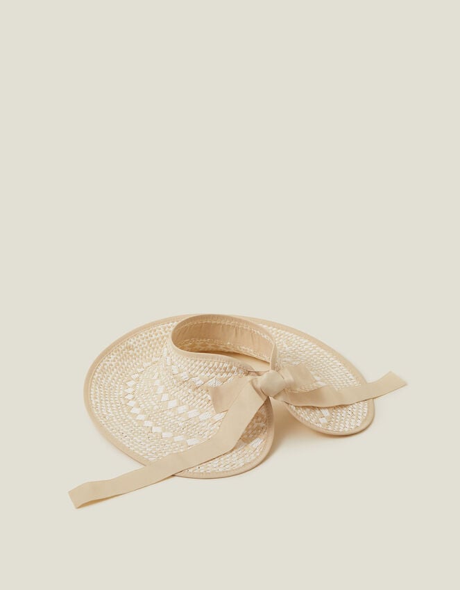 Accessorize Large Tie-Back Sun Visor White