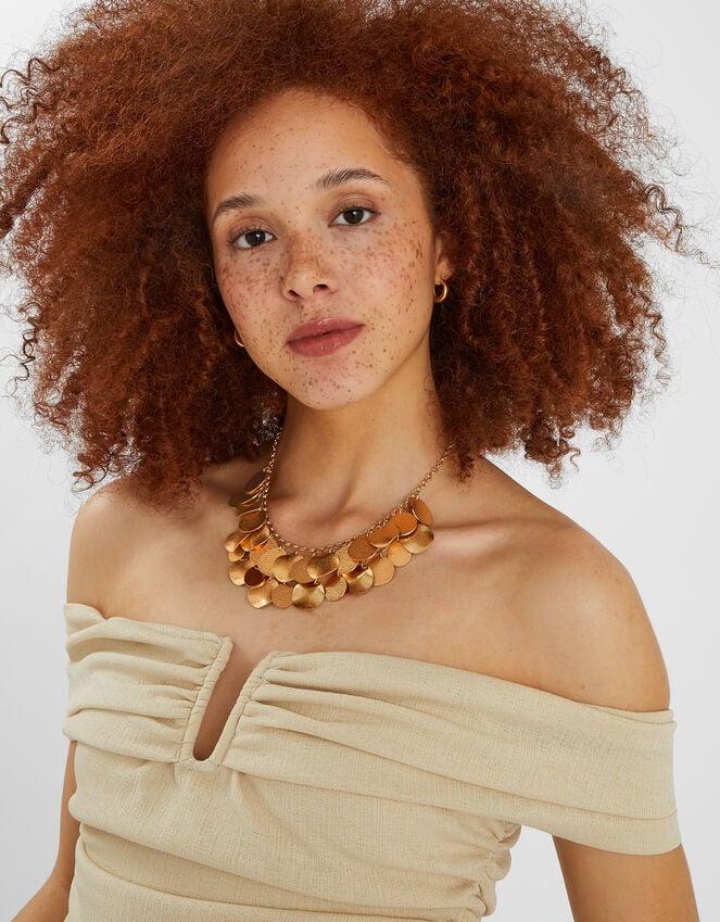 Accessorize Layered Disc Necklace