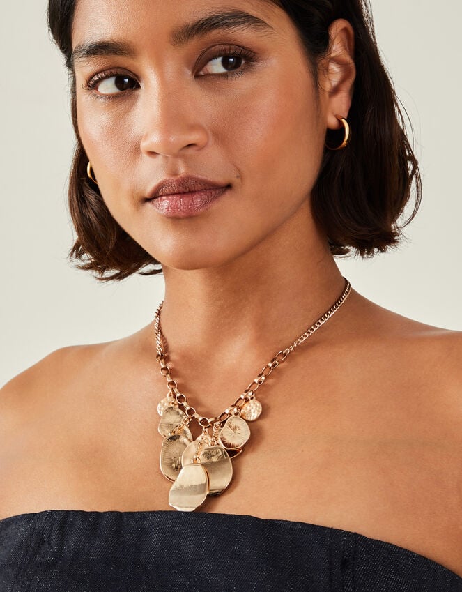Accessorize Layered Disc Necklace
