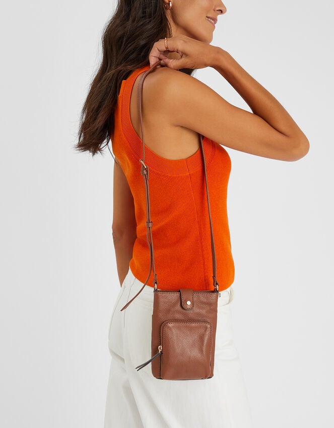 accessorize Leather Pouch Phone Bag