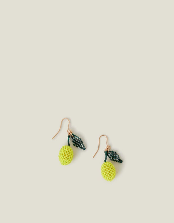 Accessorize Lemon Beaded Drop Earrings