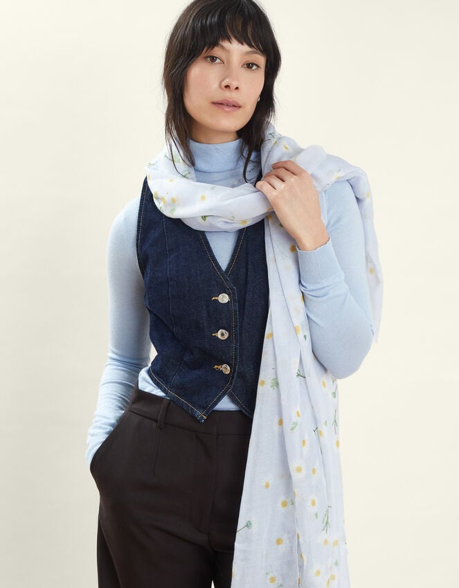 Accessorize Lightweight Daisy Print Scarf