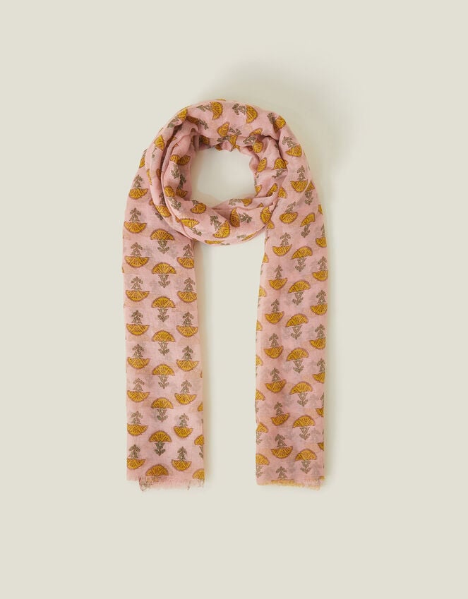 accessorize Lightweight Floral Block Print Scarf