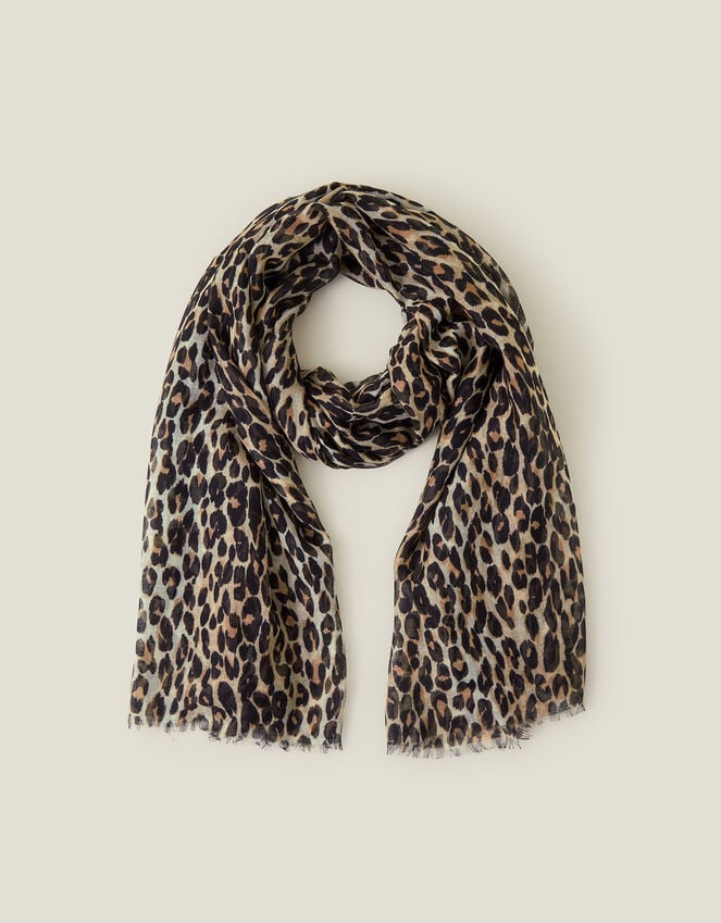 accessorize Lightweight Leopard Print Scarf