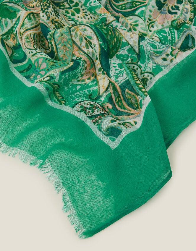 Accessorize Lightweight Paisley Scarf Teal
