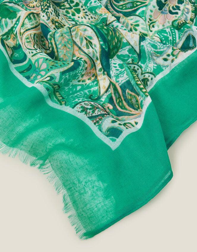 Accessorize Lightweight Paisley Scarf Teal