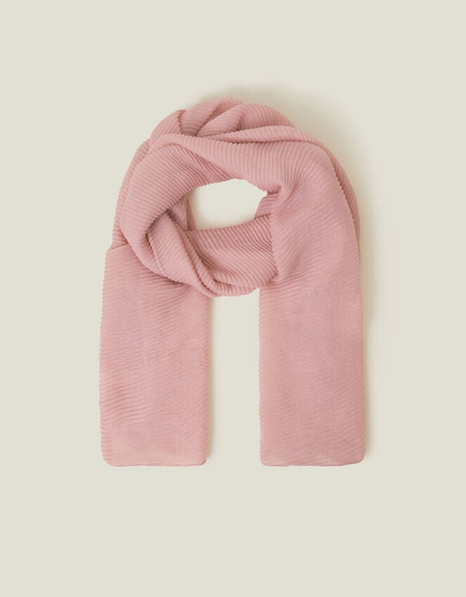 accessorize Lightweight Pleated Scarf Pink
