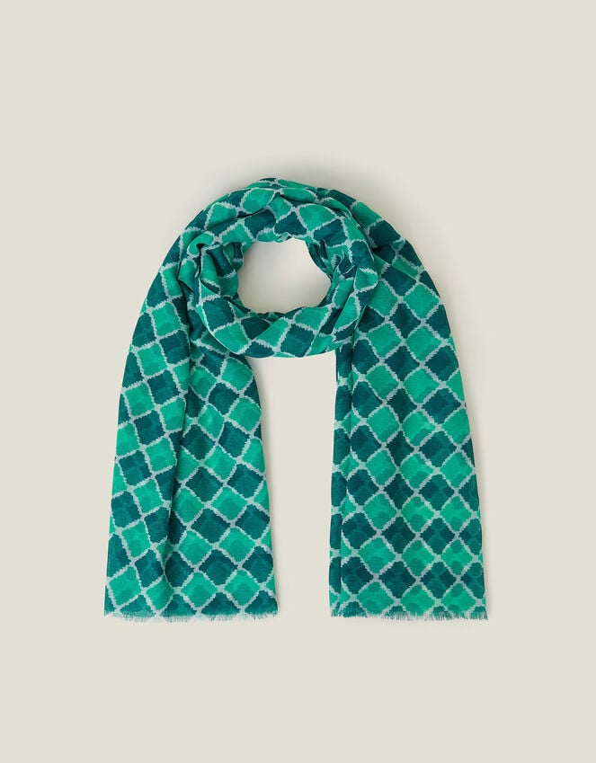accessorize Lightweight Tile Print Scarf