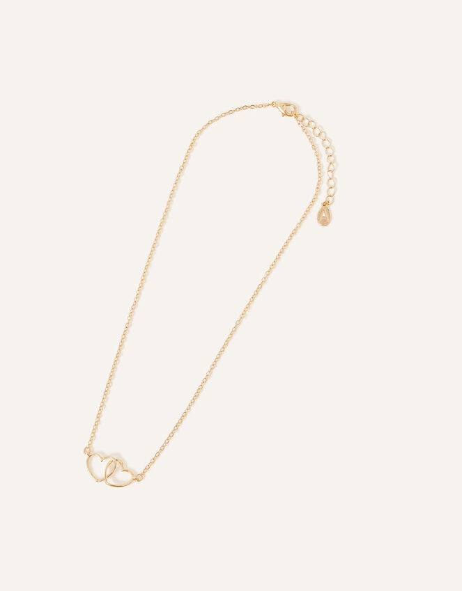 Accessorize Linked Heart Pendant Necklace
