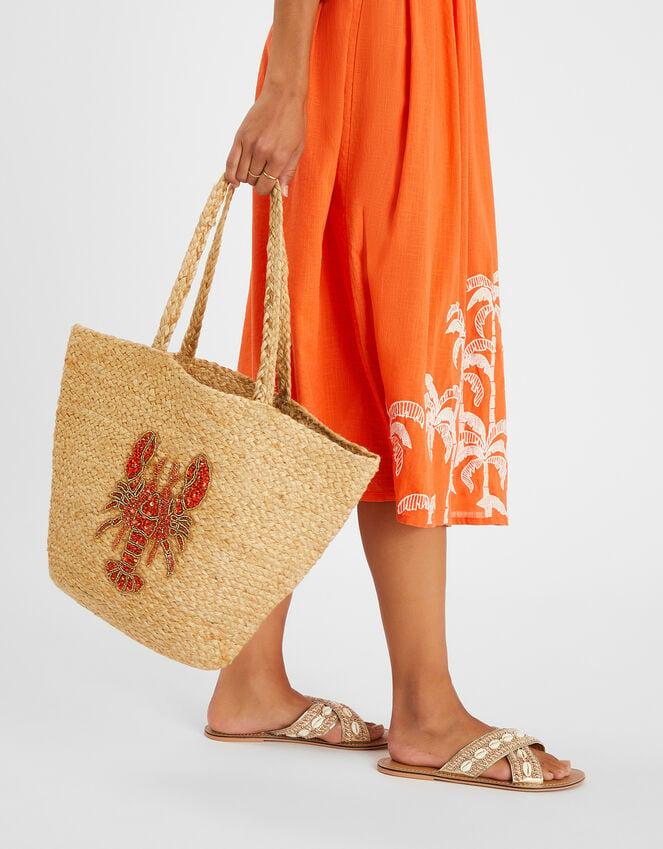 accessorize Lobster Jute Beach Bag