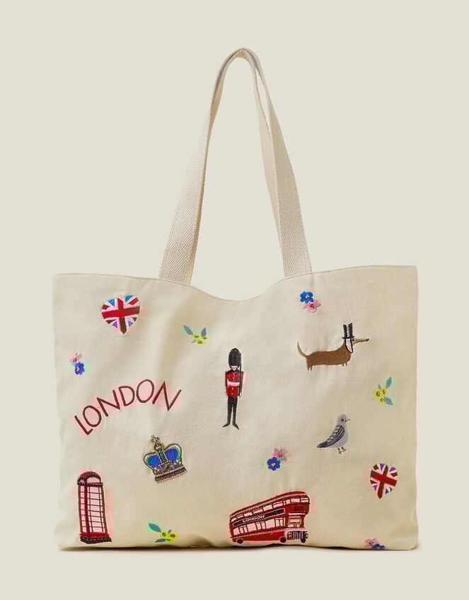 Accessorize London Embroidered Shopper Bag