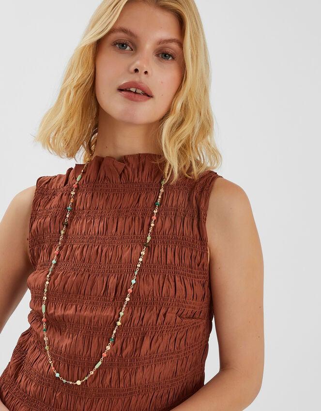 Accessorize Long Bead Station Necklace