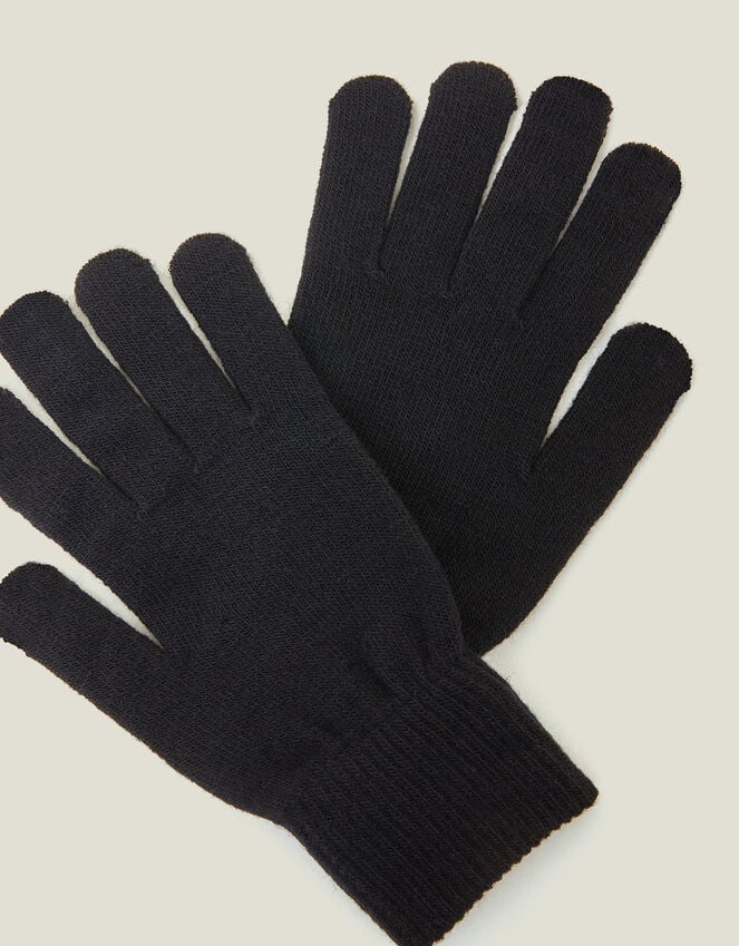 Accessorize Long Cuff Touchscreen Gloves Black