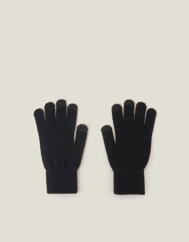 accessorize Long Cuff Touchscreen Gloves Black