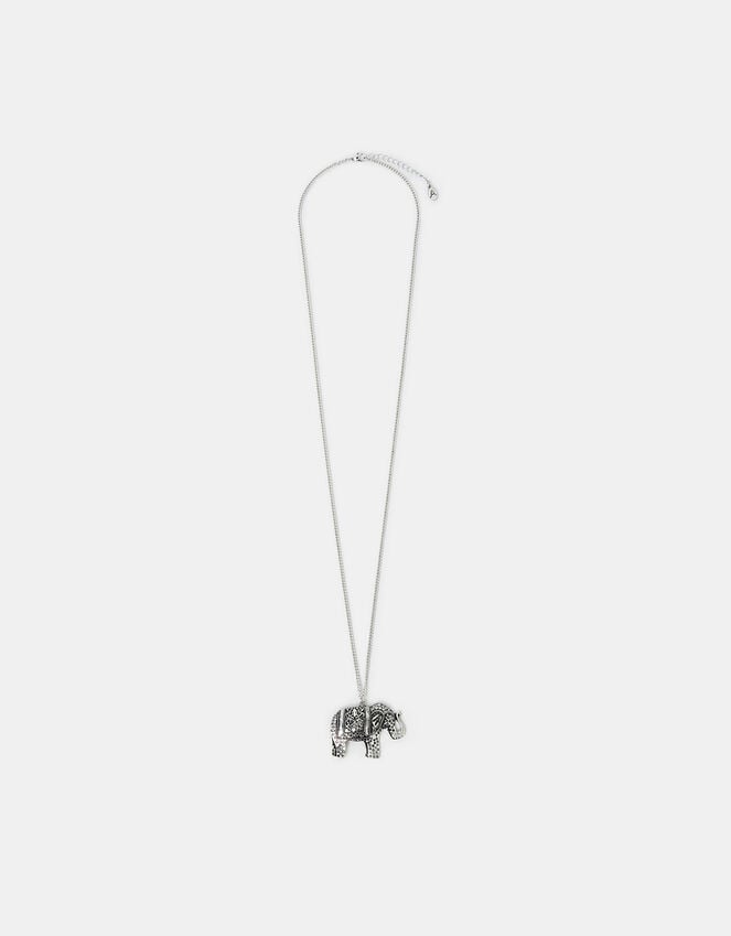Accessorize Long Elephant Pendant Necklace