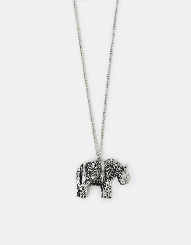 accessorize Long Elephant Pendant Necklace