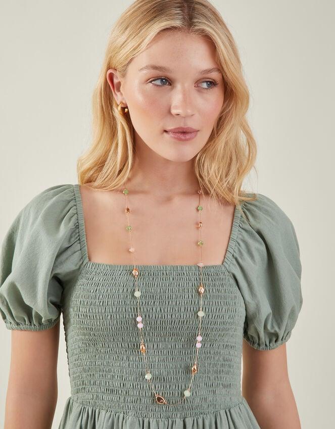 Accessorize Long Mix Bead Station Necklace