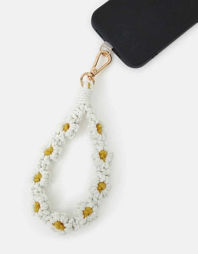 Accessorize Macrame Daisy Phone Wrist Strap