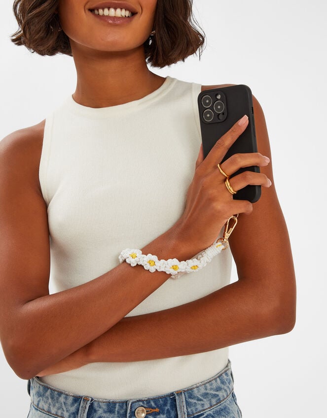 Accessorize Macrame Daisy Phone Wrist Strap