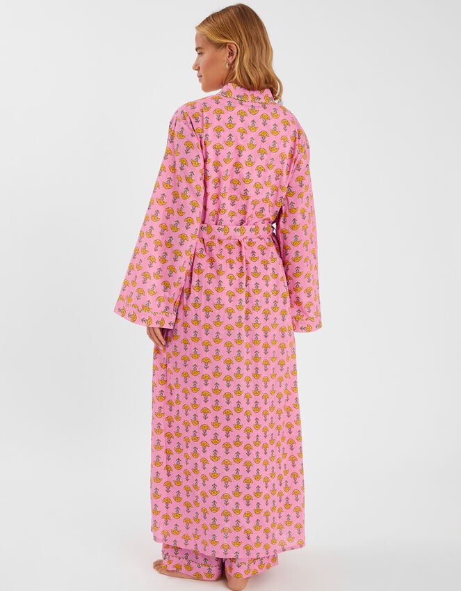 Accessorize Marigold Print Dressing Gown Pink