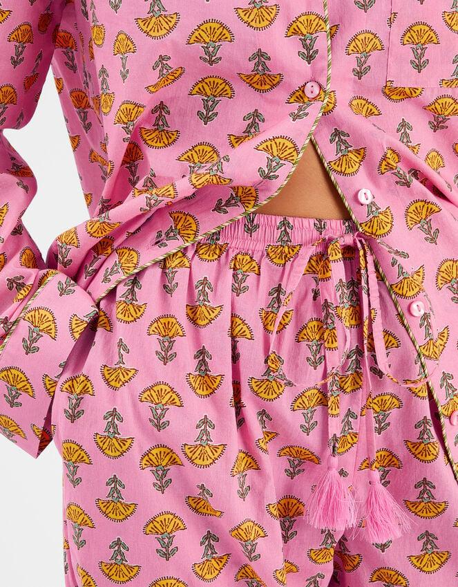 Accessorize Marigold Print Long Pyjamas Set Pink