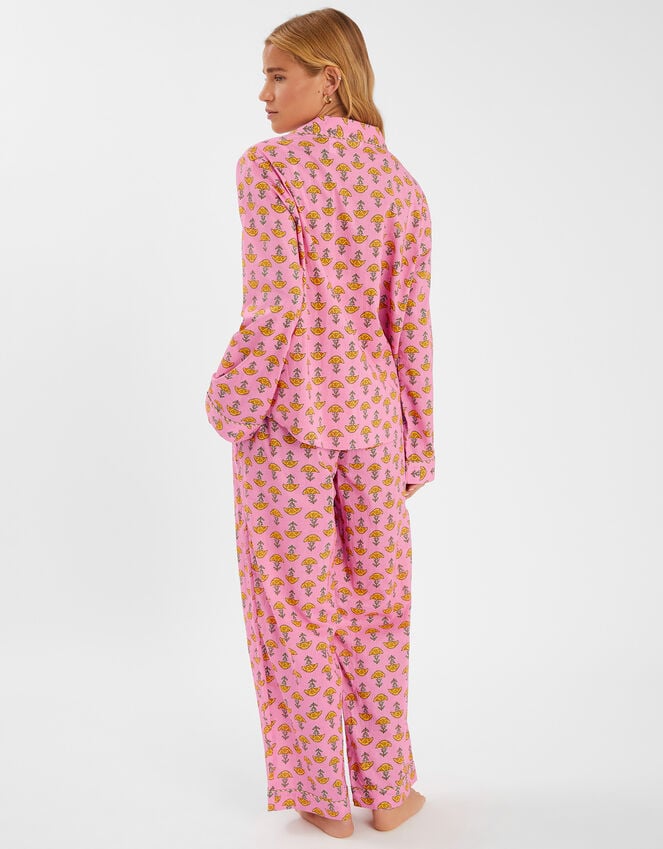 Accessorize Marigold Print Long Pyjamas Set Pink