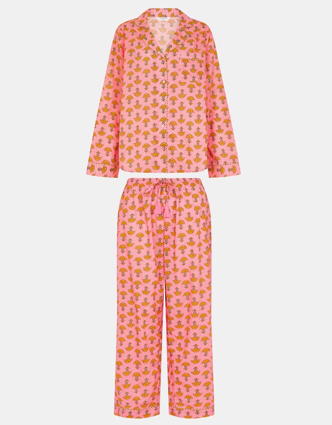 Accessorize Marigold Print Long Pyjamas Set Pink