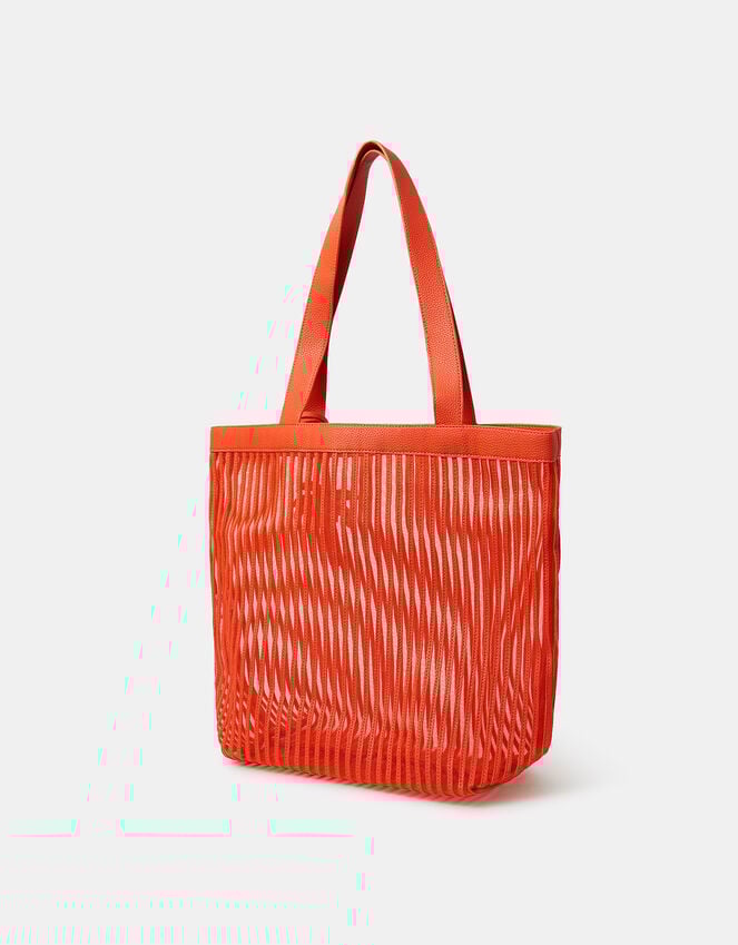Accessorize Mesh Stripe Shopper Bag