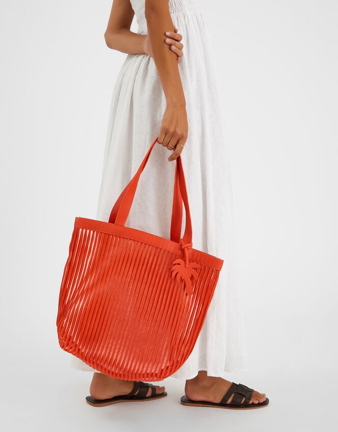 accessorize Mesh Stripe Shopper Bag