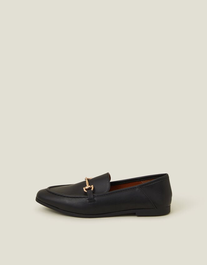 Accessorize Metal Bar Loafers Black