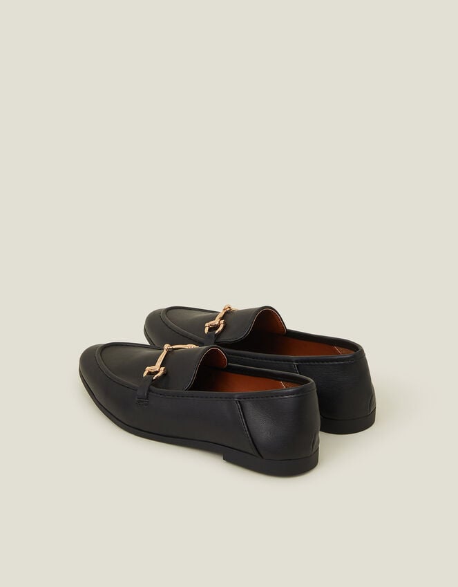 Accessorize Metal Bar Loafers Black