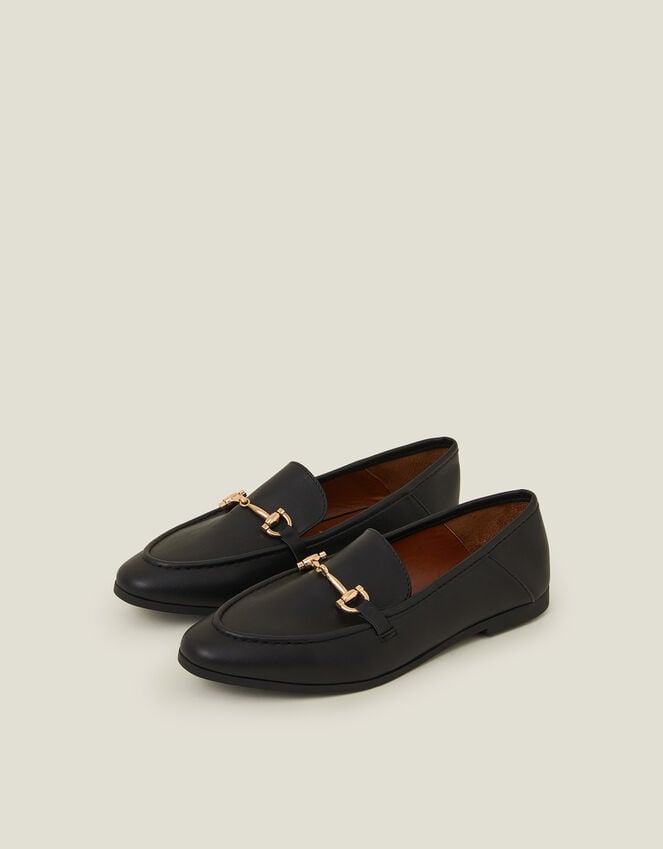 accessorize Metal Bar Loafers Black