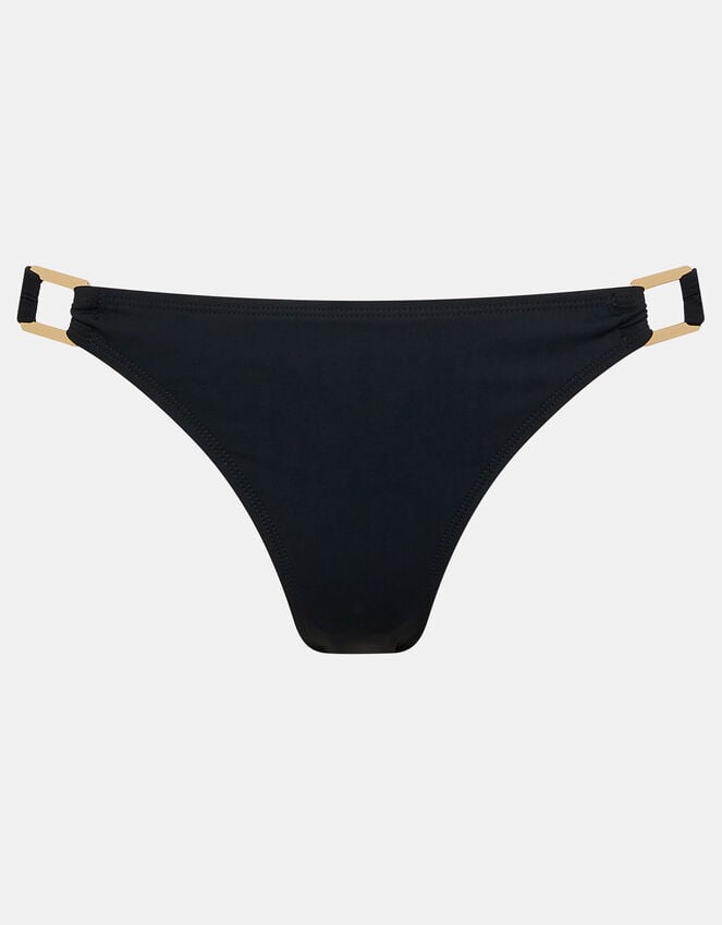 Accessorize Metal Detail Bikini Bottoms Black