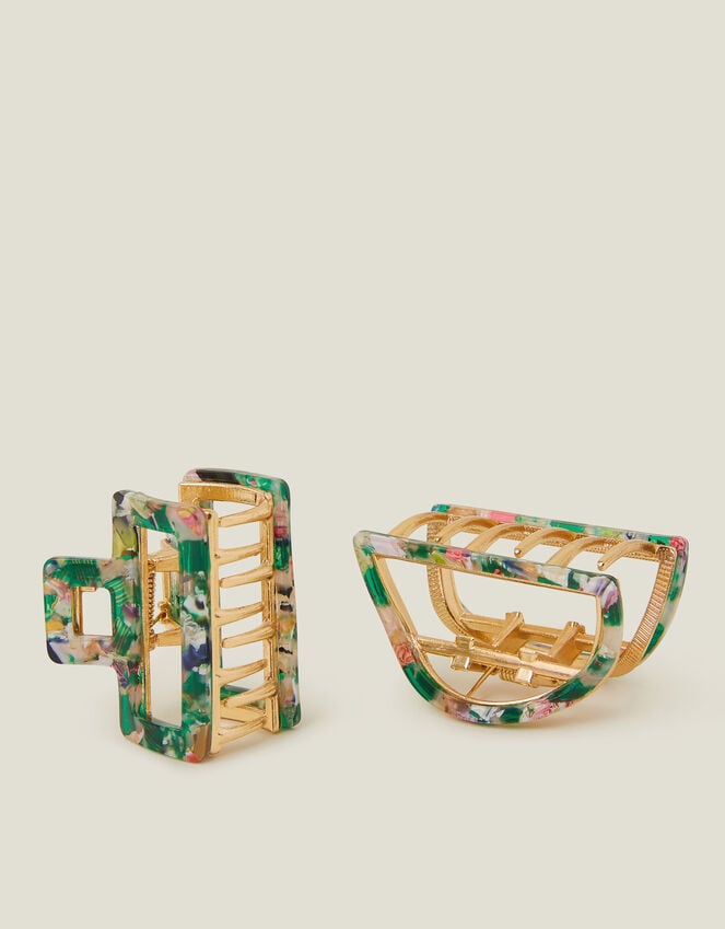 Accessorize Metal Resin Claw Clips Set Of Two