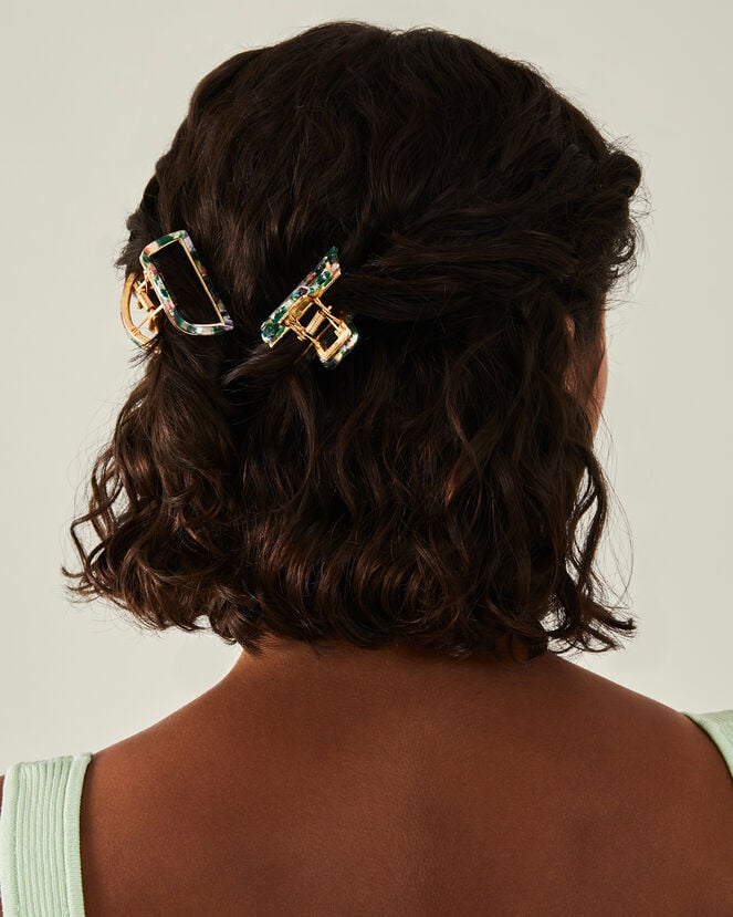 Accessorize Metal Resin Claw Clips Set Of Two