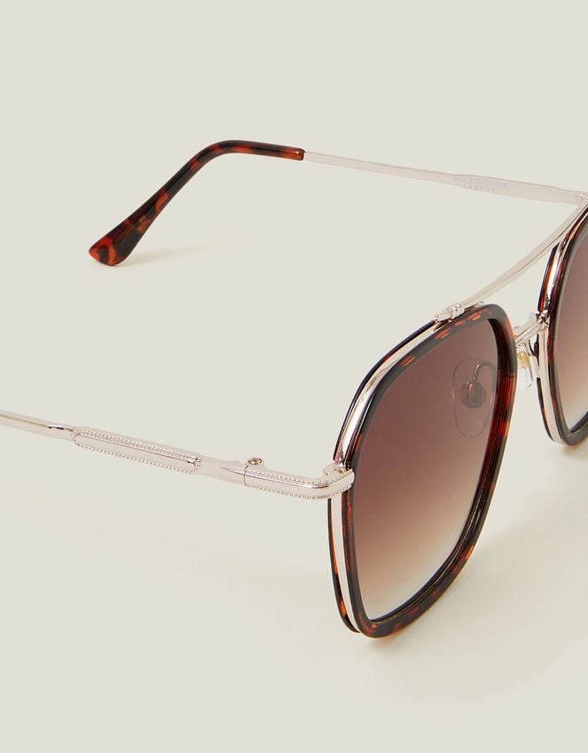 Accessorize Metal Tortoiseshell Aviator Sunglasses