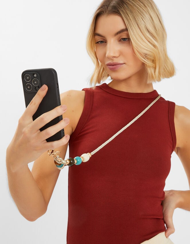 Accessorize Metallic Bead Phone Strap