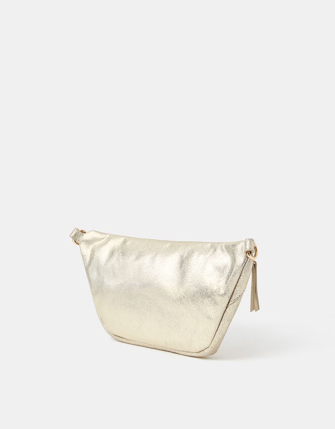 Accessorize Metallic Leather Sling Crossbody Bag