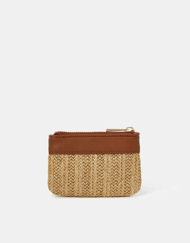 accessorize Metallic Raffia Coin Purse