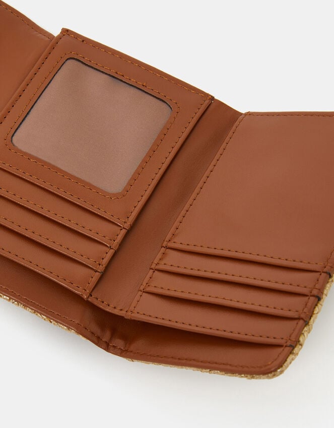 Accessorize Metallic Raffia Fold Out Purse