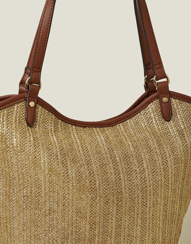 Accessorize Metallic Raffia Shopper Bag