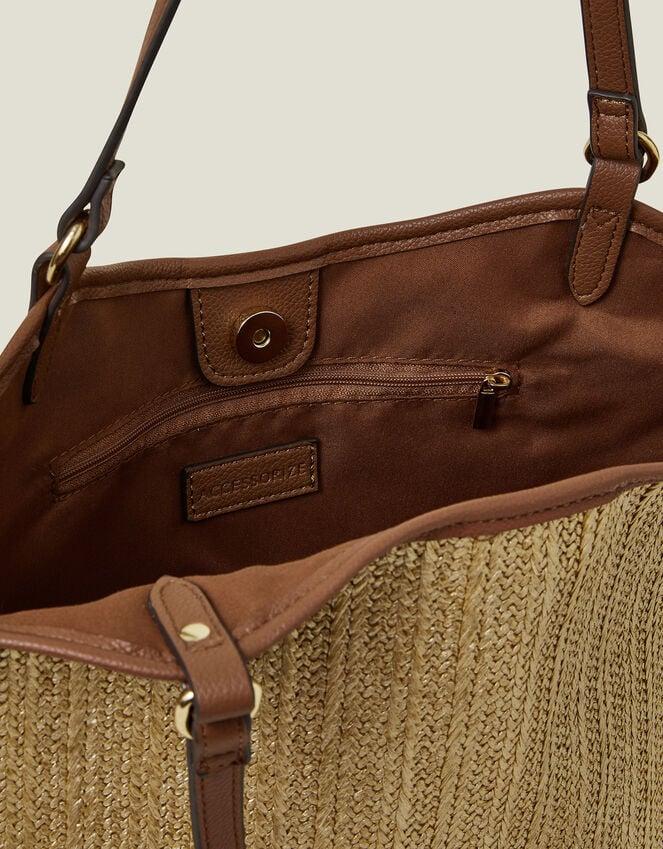 Accessorize Metallic Raffia Shopper Bag